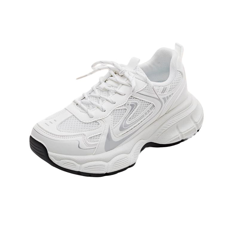 Wasteland Style Stain-Resistant Dad Sneakers for Women 2025 Autumn New Casual Versatile Student High-Street Fashion White Shoes