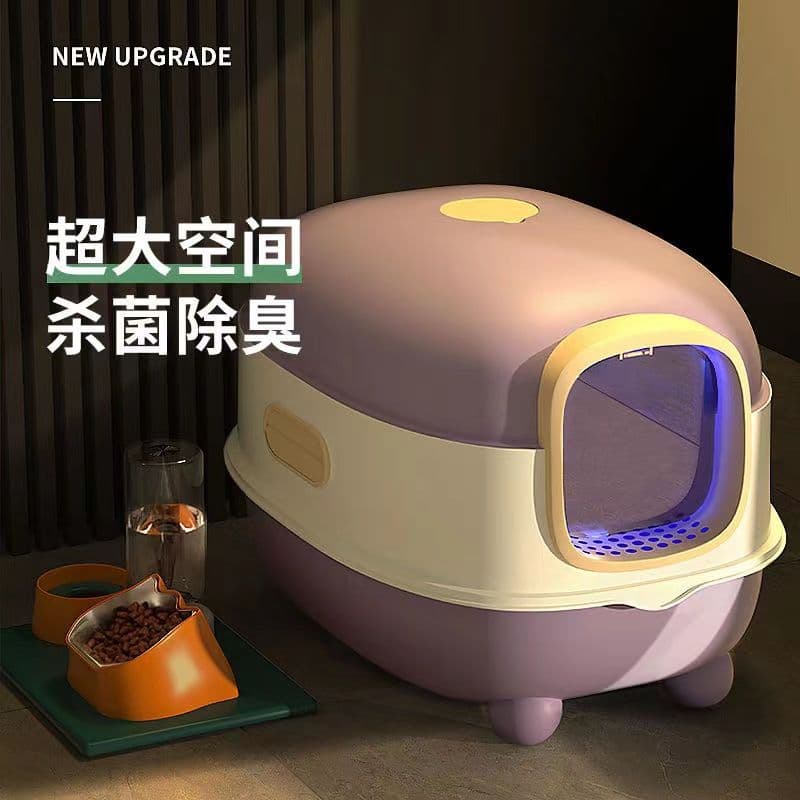 Extra-large cat litter box, ultraviolet sterilization, deodorization, litter release, automatic fully enclosed removable cat supplies