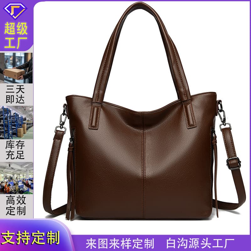Cross-border Tote Bag Large Capacity Women's Soft Leather Handbag Minimalist Versatile Premium Shoulder Bag bags Foreign Trade Wholesale