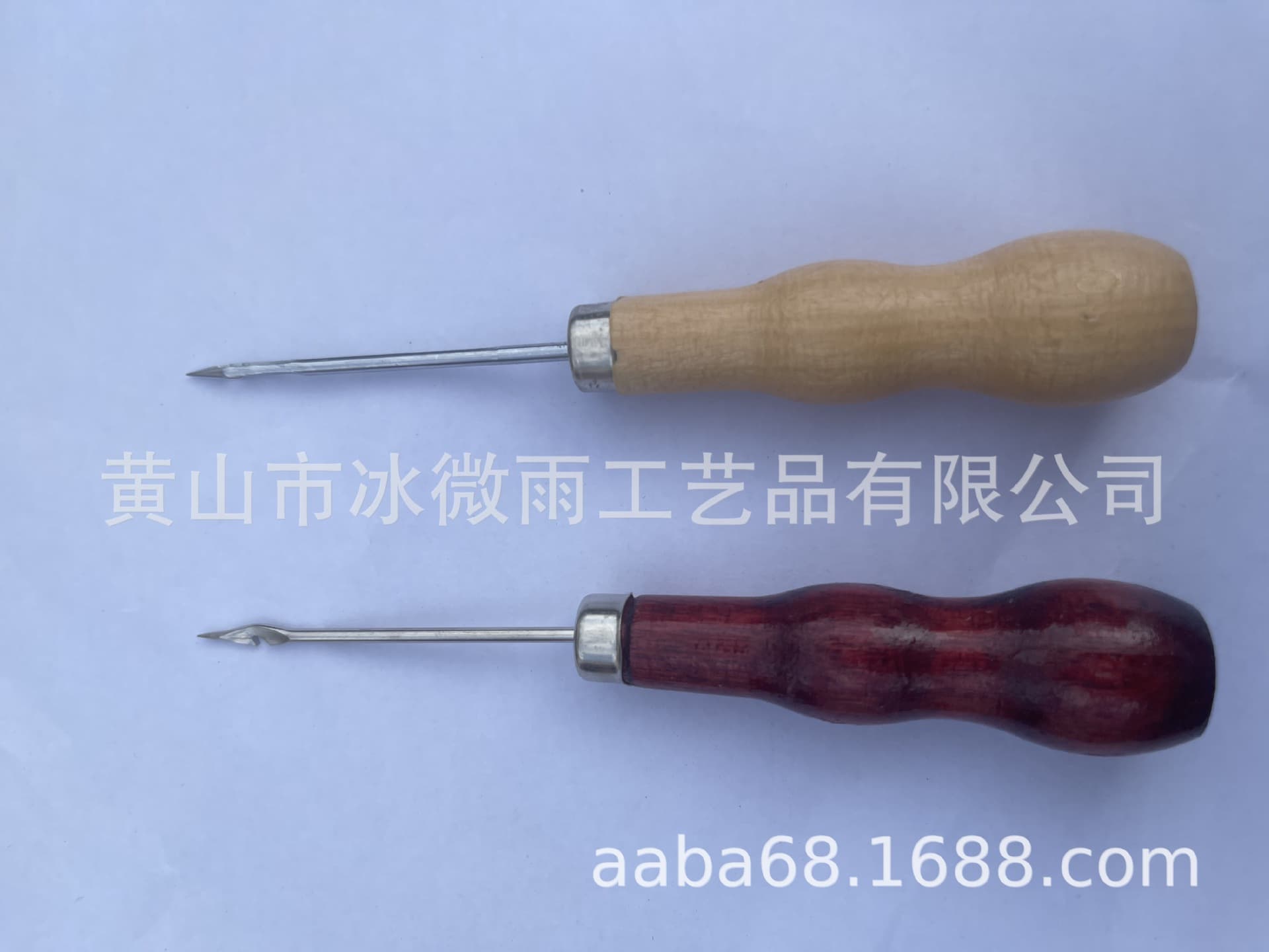 Export Awl Hot Selling Handmade Leather Tool Solid Wood Handle Awl Drillable Stitching Awl Wood Handle Awl