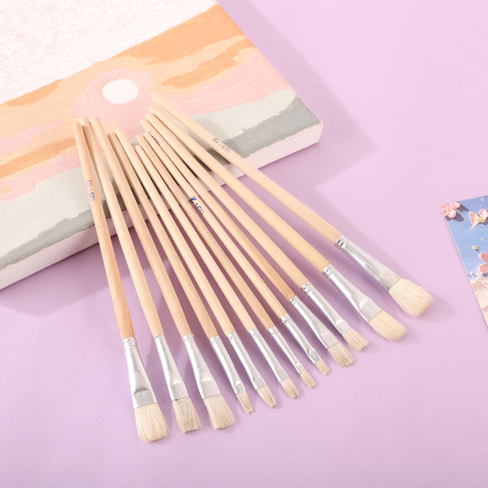 High-quality soft wool paint brush for coloring, glue application, glass and ceramic painting, gold tracing, silver application, and Chinese painting