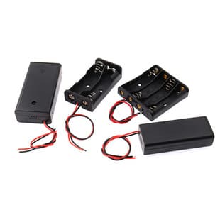 AA Battery Holder 1/2/3/4/6/8 Slot No Cover No Switch Battery Case with Wire AA Battery Box with 15CM