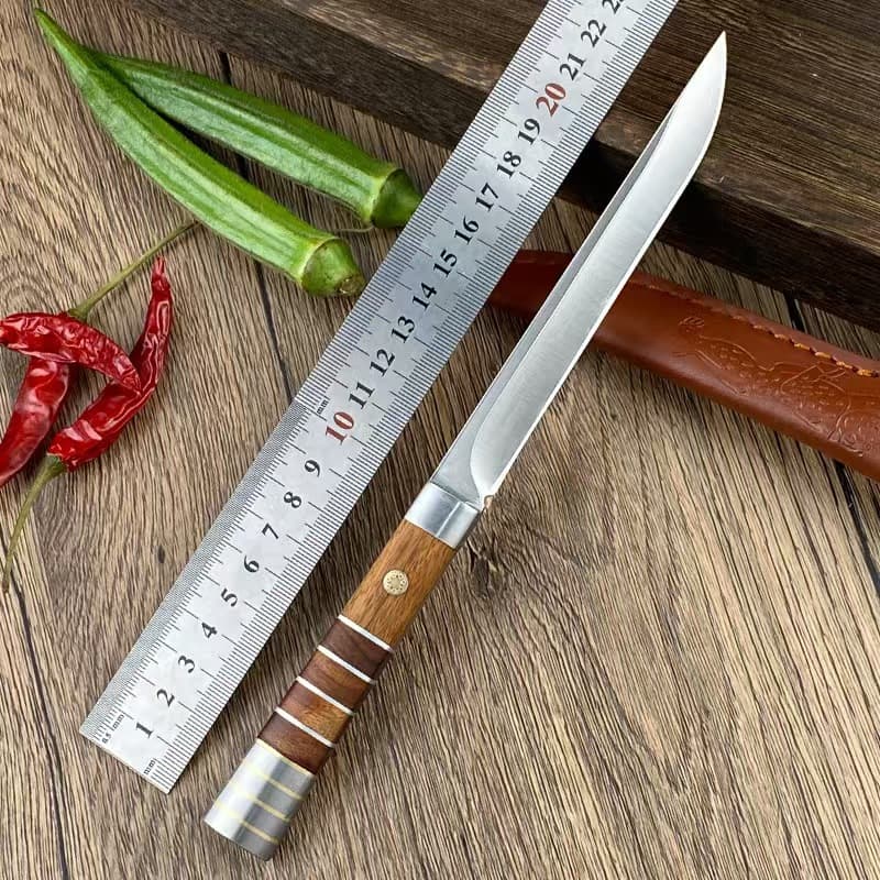 New Mongolian Meat Knife Outdoor Small Knife Premium Fruit Knife Stainless Steel Integrated Small Knife Fidget Toy Collection Butcher Knife