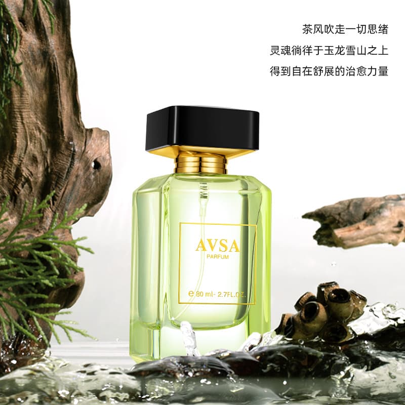 AVSA Jade Dragon Tea Scent unisex refreshing tea notes long-lasting fresh elegant men's and women's perfume.