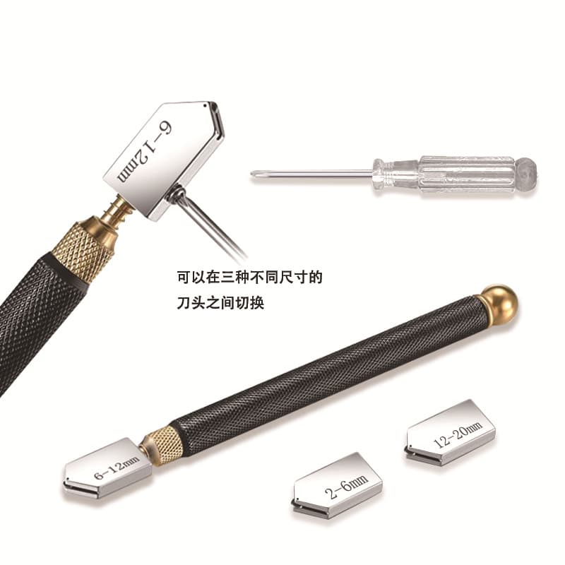 Wholesale Custom Glass Cutter Set Oil-Filled Multifunctional Marble Tile Roller Handheld Metal Glass Cutter
