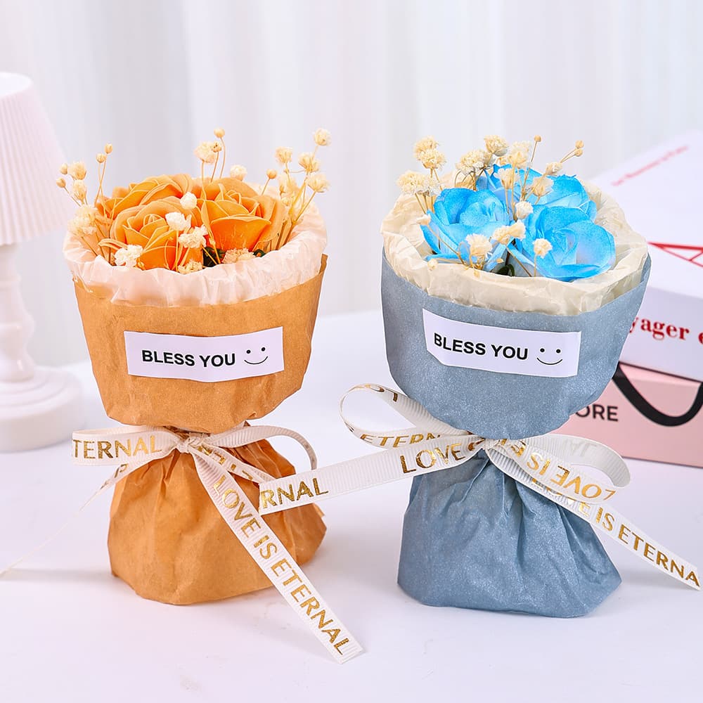 Valentine's Day Mini Pocket Rose Bouquet Creative Gift Surprise Gift Dried Flower Wholesale Cross-Border Mother's Day Gift