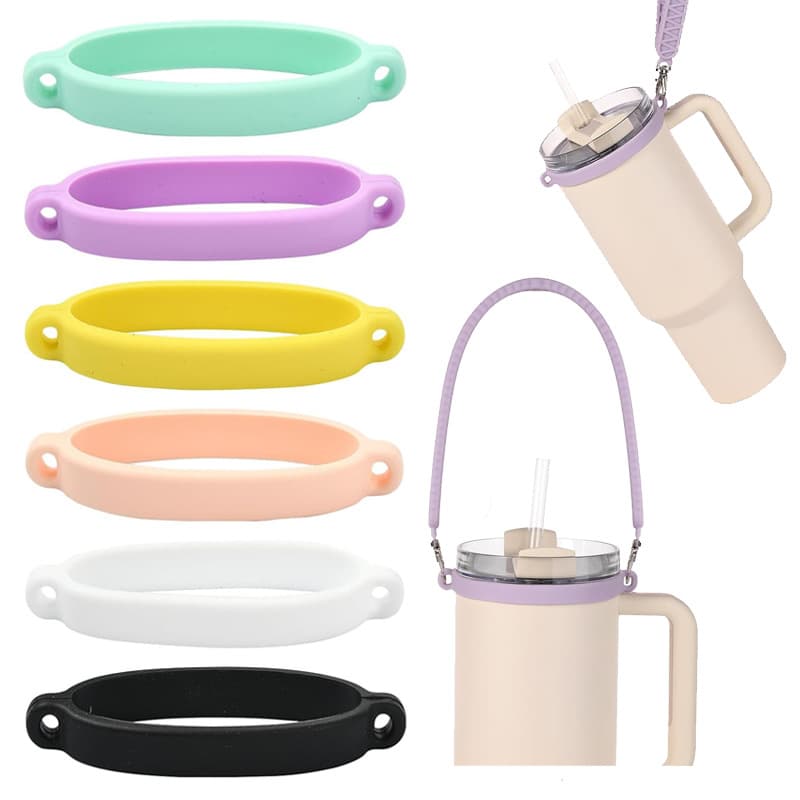 Cross-border Supply Silicone Cup Strap for Stanley Cup Portable Elastic Silicone Ring Handle