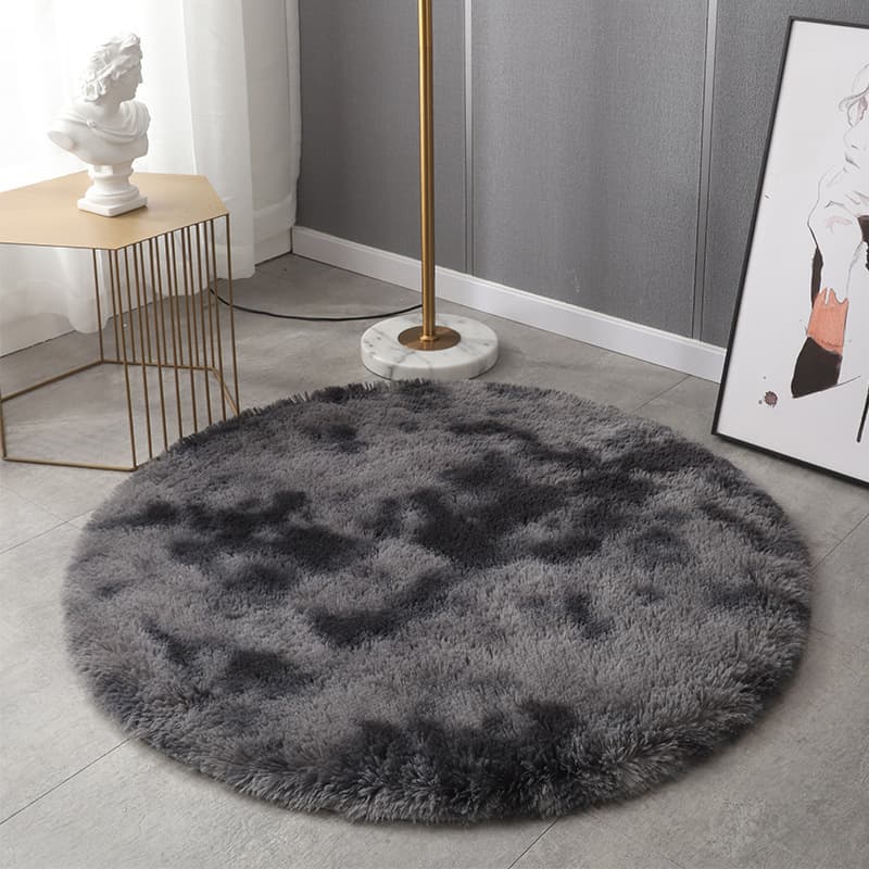 Silk wool carpet factory wholesale for living room, bedroom, study, children's room, long-pile carpet, cross-border supply round carpet