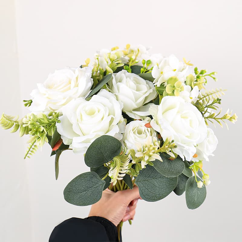 Artificial rose bouquet, artificial rose flower, rose waterfall with flower, living room decoration, fake flower, restaurant flower arrangement