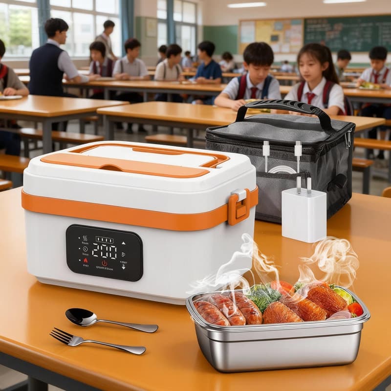 Heating Lunch Box Plug-in Office Worker Thermal Electric Steaming Self-Heating Bento Portable Electric Heating Insulated Food Jar