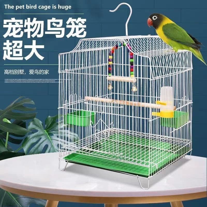 Eco Villa Large Parakeet Cockatiel Budgie Luxury Bird Cage for Lovebirds, Cockatiels, and Parrots