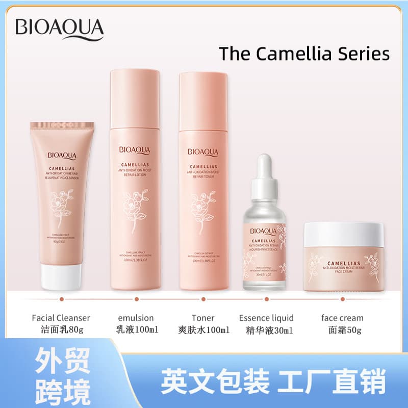 BIOAQUA Camellia Antioxidant Renewal Facial Cleanser Full English Cross-border Foreign Trade Wholesale
