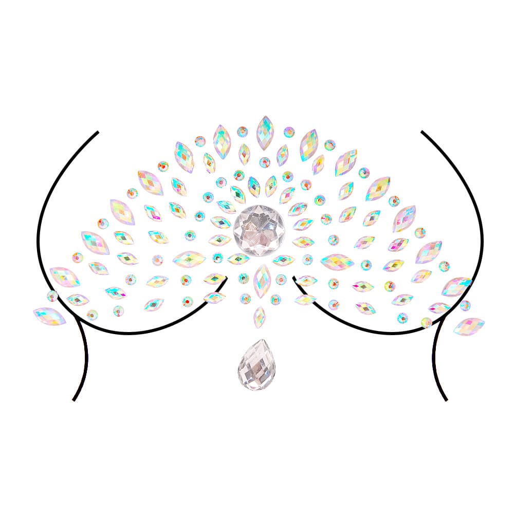 New Rhinestone Body Sticker Rave Music Festival Diamond Sticker with Rhinestone Nipple Cover Chest Decoration Sexy