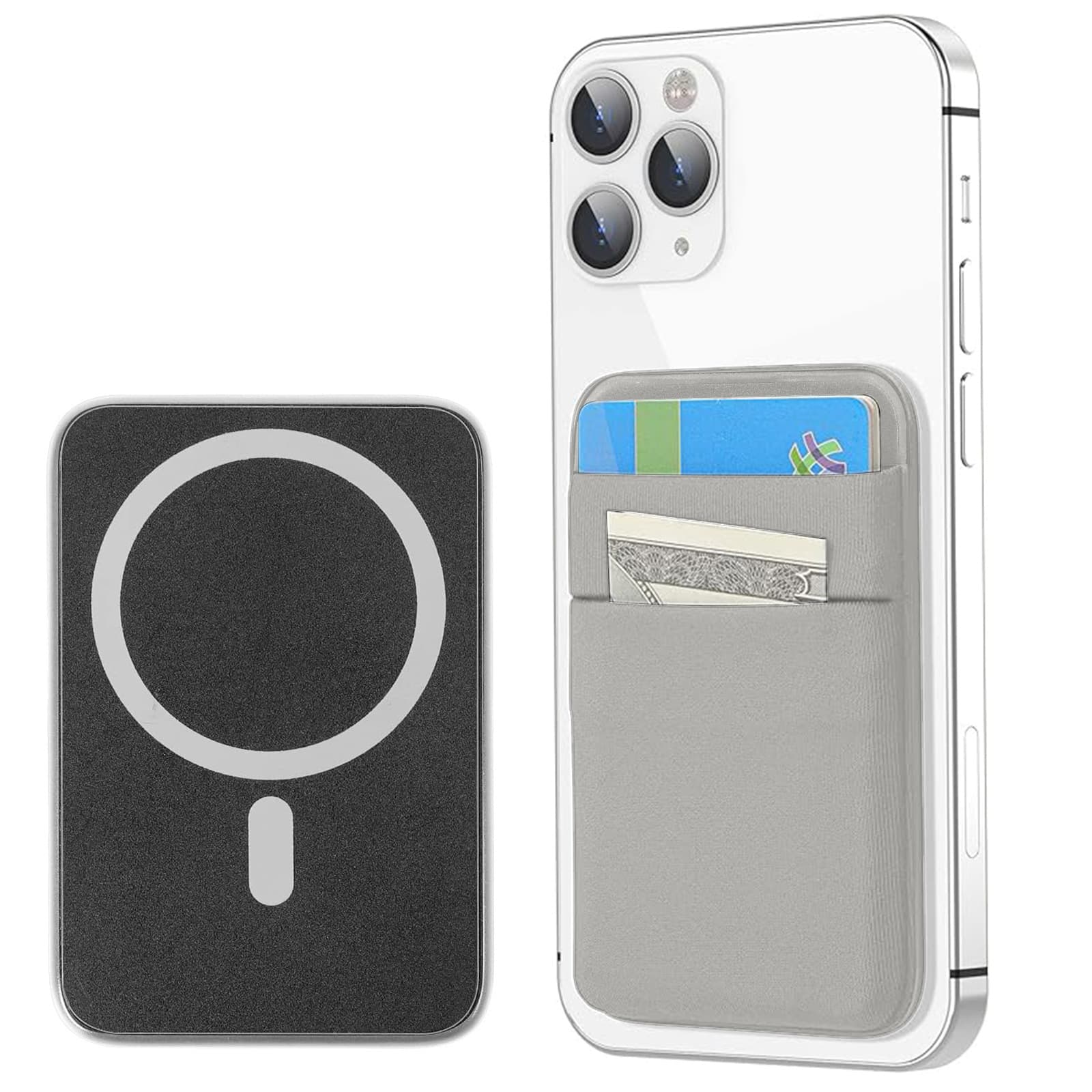 Large Capacity Magnetic Leica Card Holder Bank Card Elastic Fabric Phone Card Case Magsafe Phone Card Wallet