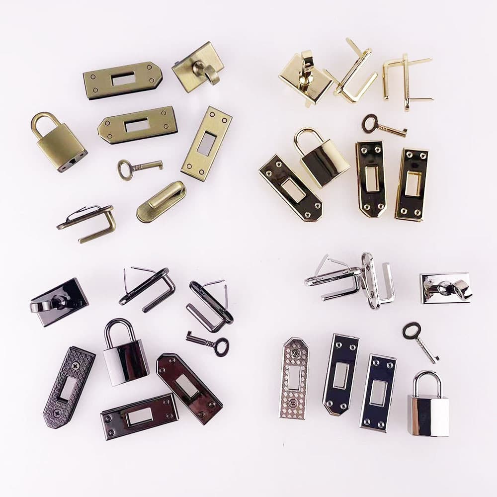 Luggage lock kit leather handbag bag special price light gold silver gun black ancient sweep H home matching lock hardware accessories 7-piece set