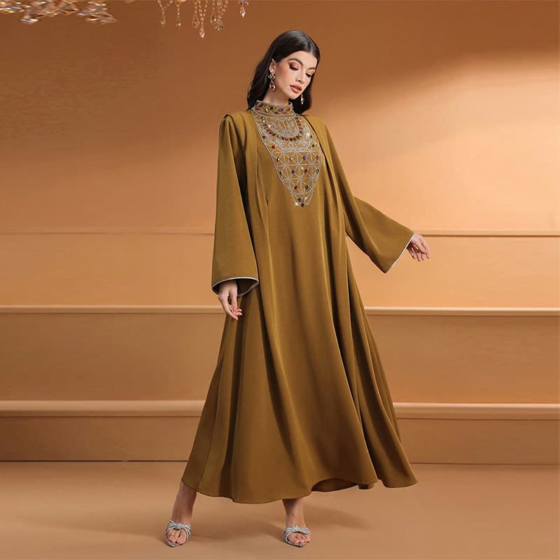 KY1893 Cross-border Loose Fit Sequin Beaded Heavy Craft Dress Fashionable Elegant Party Maxi Dress