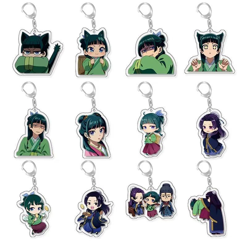 Medicinal Girl's Whispering Animation Peripheral Acrylic Keychain Cat Gao Shunren's Jade Leaf Concubine Japanese Comic Pendant