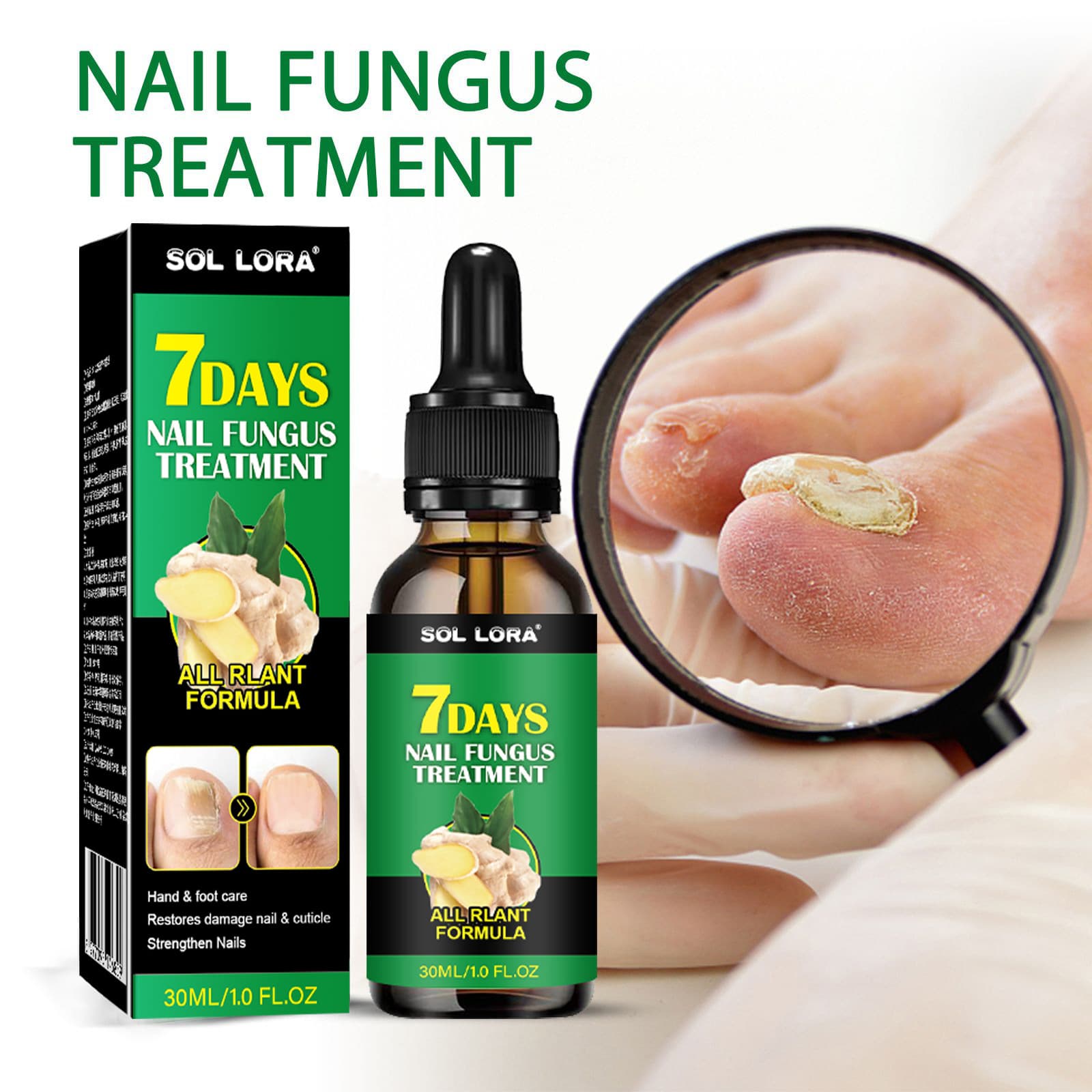 SOL LORA Ginger Nail Care Liquid Smooth Nail Surface Care Hand and Foot Nail Moisturizing Liquid