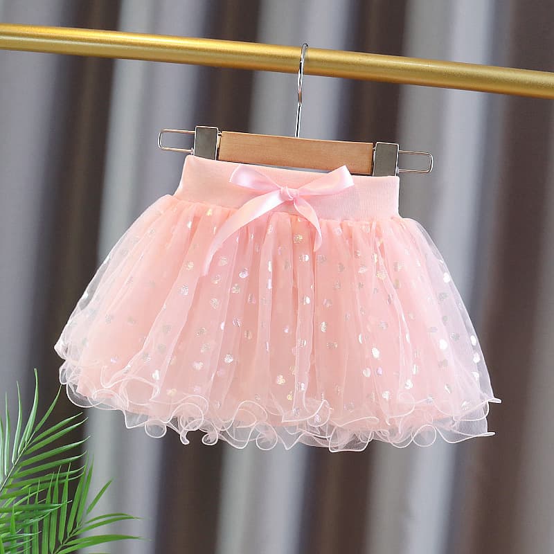 2022 Girls Half Skirt Summer Baby Skirt Summer New Children Puffy Skirt Mesh Short Skirt Stock Wholesale