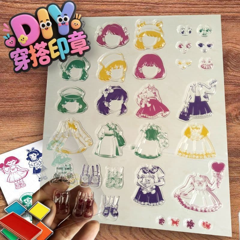 Children's pretend play dress-up stamp toys, educational birthday gifts for girls and boys, popular Children's Day gifts, cross-border e-commerce.