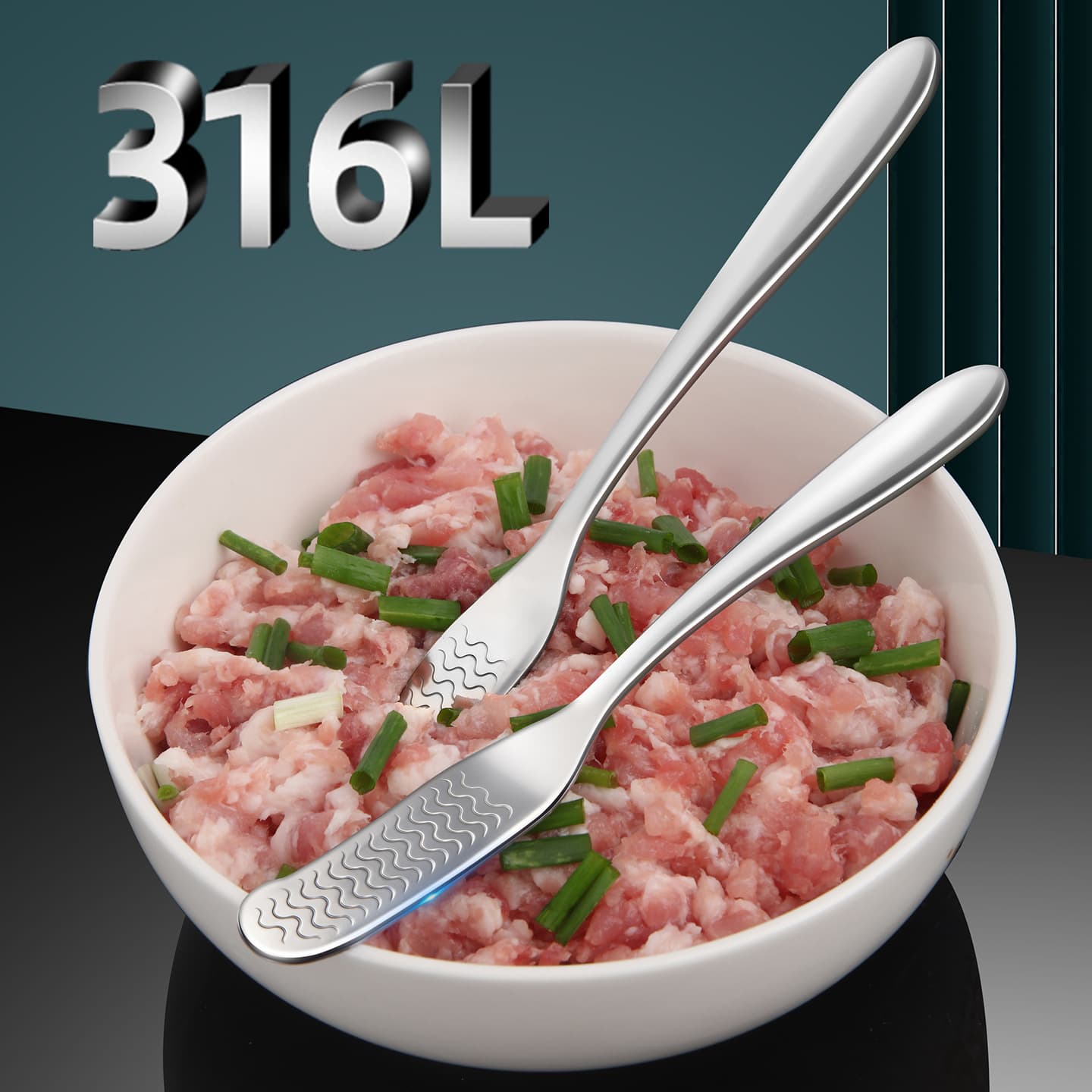New 316L stainless steel dumpling filling spoon wonton wonton filling stirring spoon household filling spoon tool