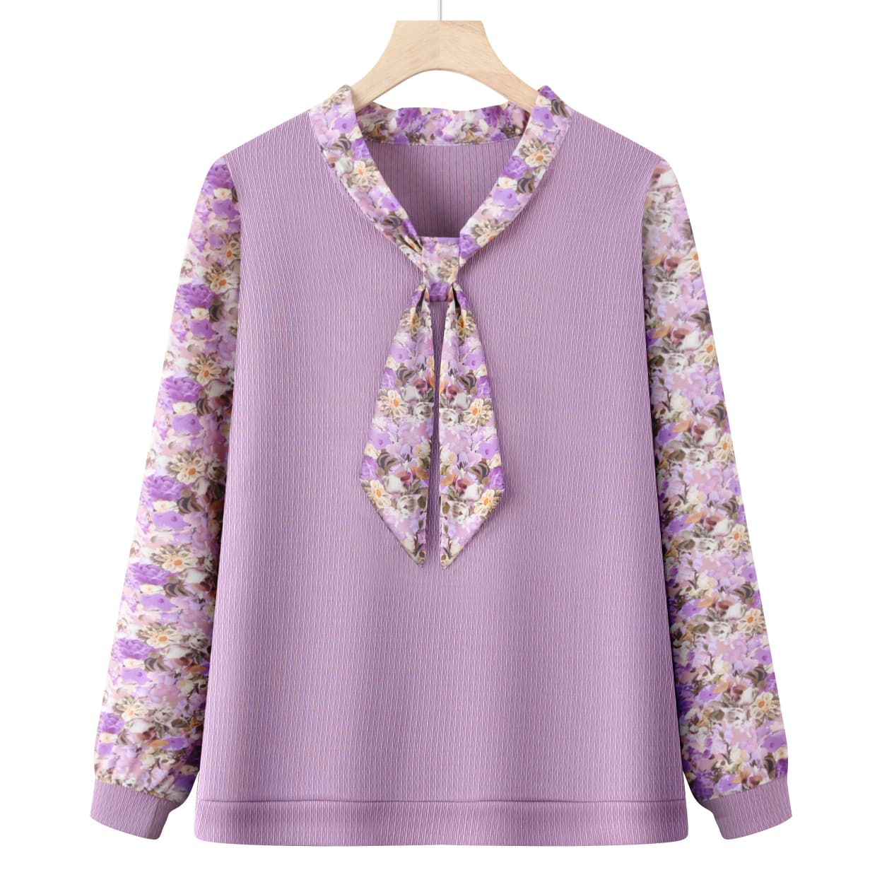 Middle-aged mother's spring long-sleeved clothes 6 new style T-shirts small shirts middle-aged and elderly women's spring and autumn bottoming shirts