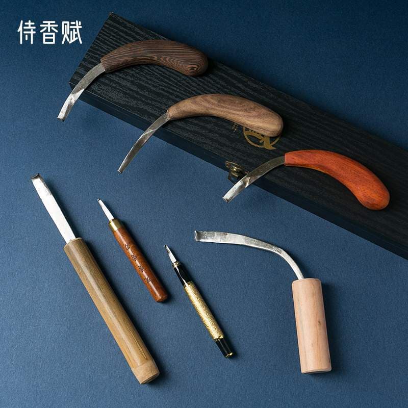 Agarwood hook tool tool scraper incense knife small hook knife incense hook knife carving knife utility knife portable knife