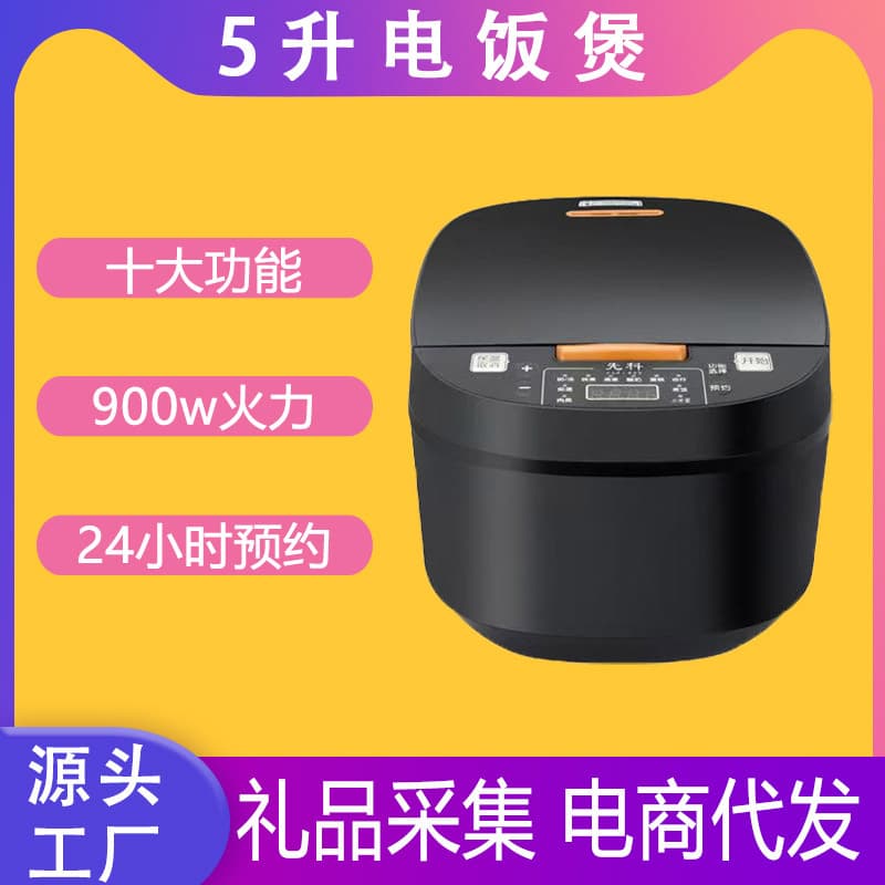 New Smart Non-Stick 5L Large Capacity Multi-functional Electric Rice Cooker Gift Wholesale Manufacturer