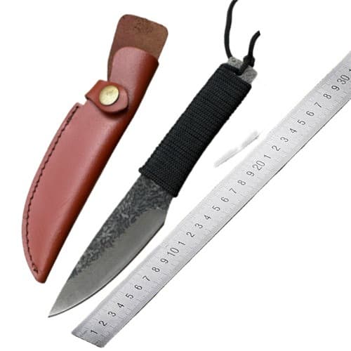 Factory Direct Outdoor Sharpened Straight Knife, Camping Leg Sheath Diving Tactical Straight Knife with Lanyard Self-Defense Knife