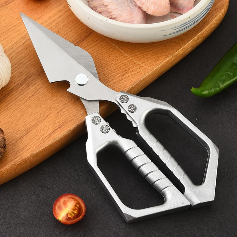 New Heavy-duty King Kong Big-head Scissors, Household Fish and Duck Food Scissors, Kitchen Poultry Bone Shears, Stainless Steel Multi-functional Scissors