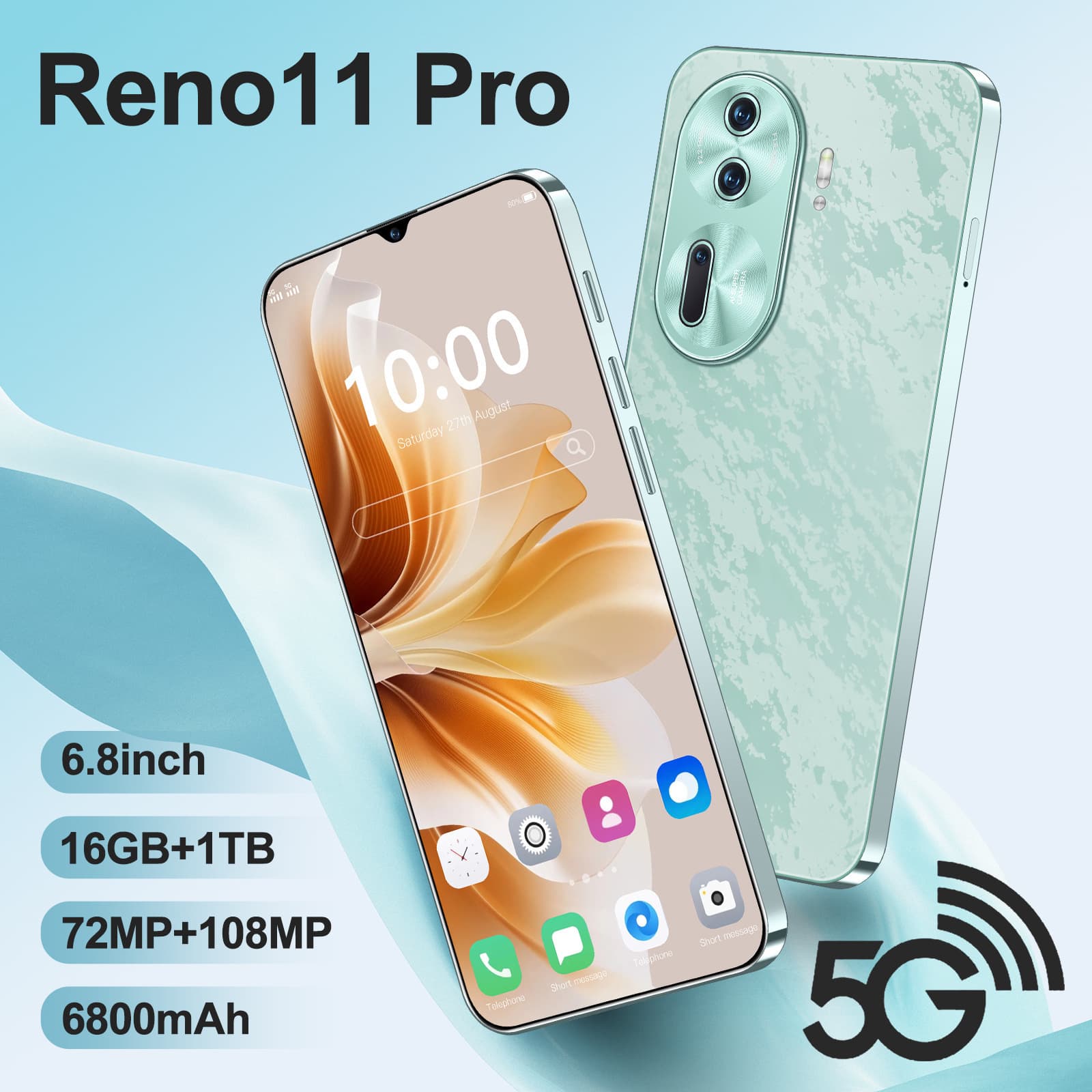 New Reno11 Pro 2+16GB cross-border mobile phone 6.8incell screen smart foreign trade mobile phone source manufacturer