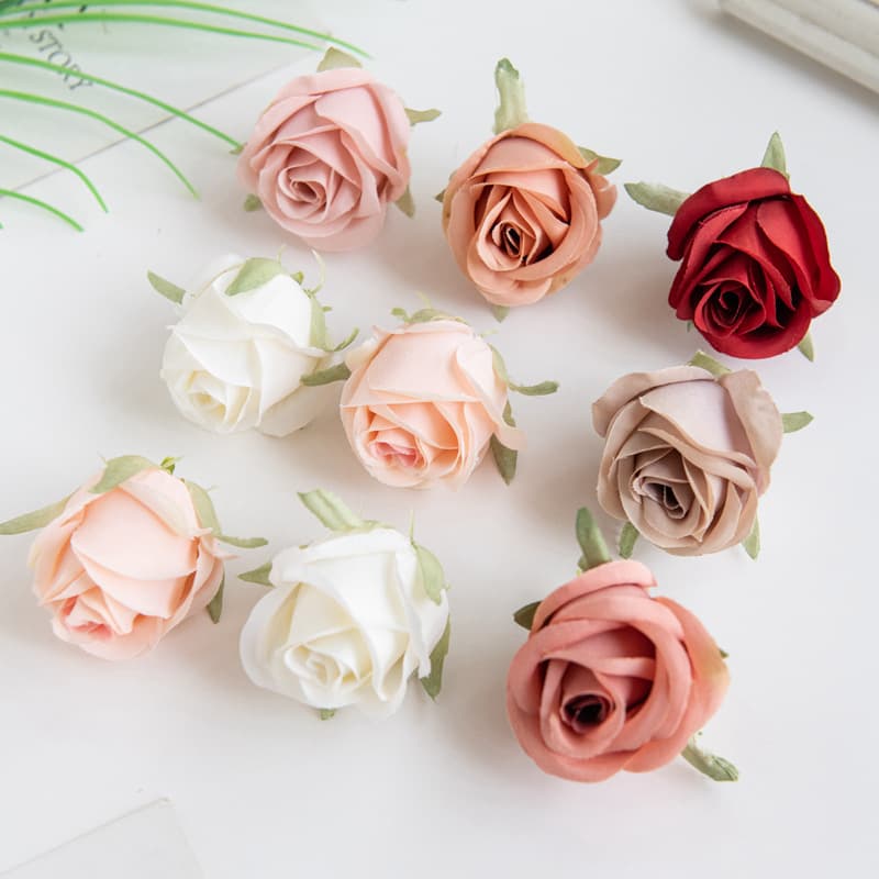 Handmade Silk Rose Flowers Artificial Decorative Accessories for Wedding Photography Props Home Decoration Wall Hanging