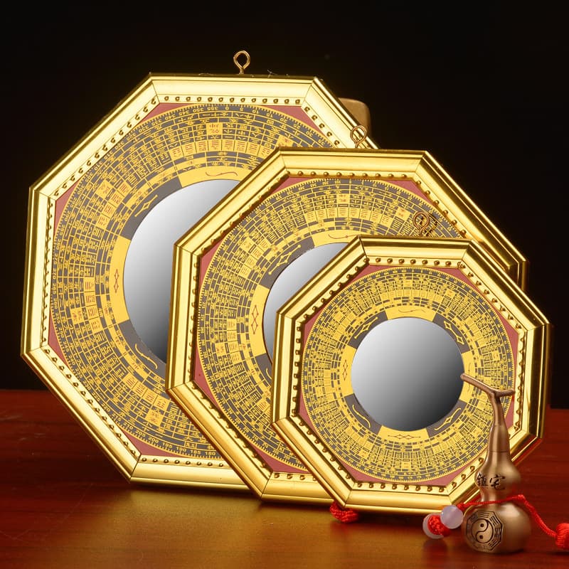 Bagua Mirror Convex Mirror Home Hanging Entrance Concave Mirror Flat Copper Mirror Balcony Window Tai Chi Nine Palaces Pendant