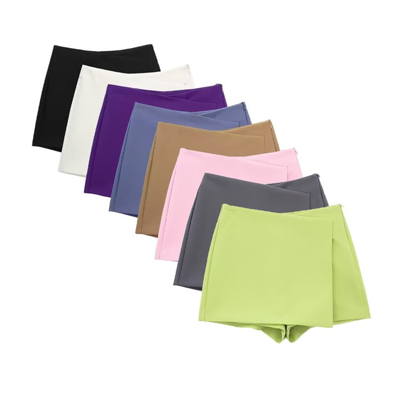 Cross-border AliExpress Amazon foreign trade wholesale European and American women's fashion Joker casual asymmetric short skirt pants