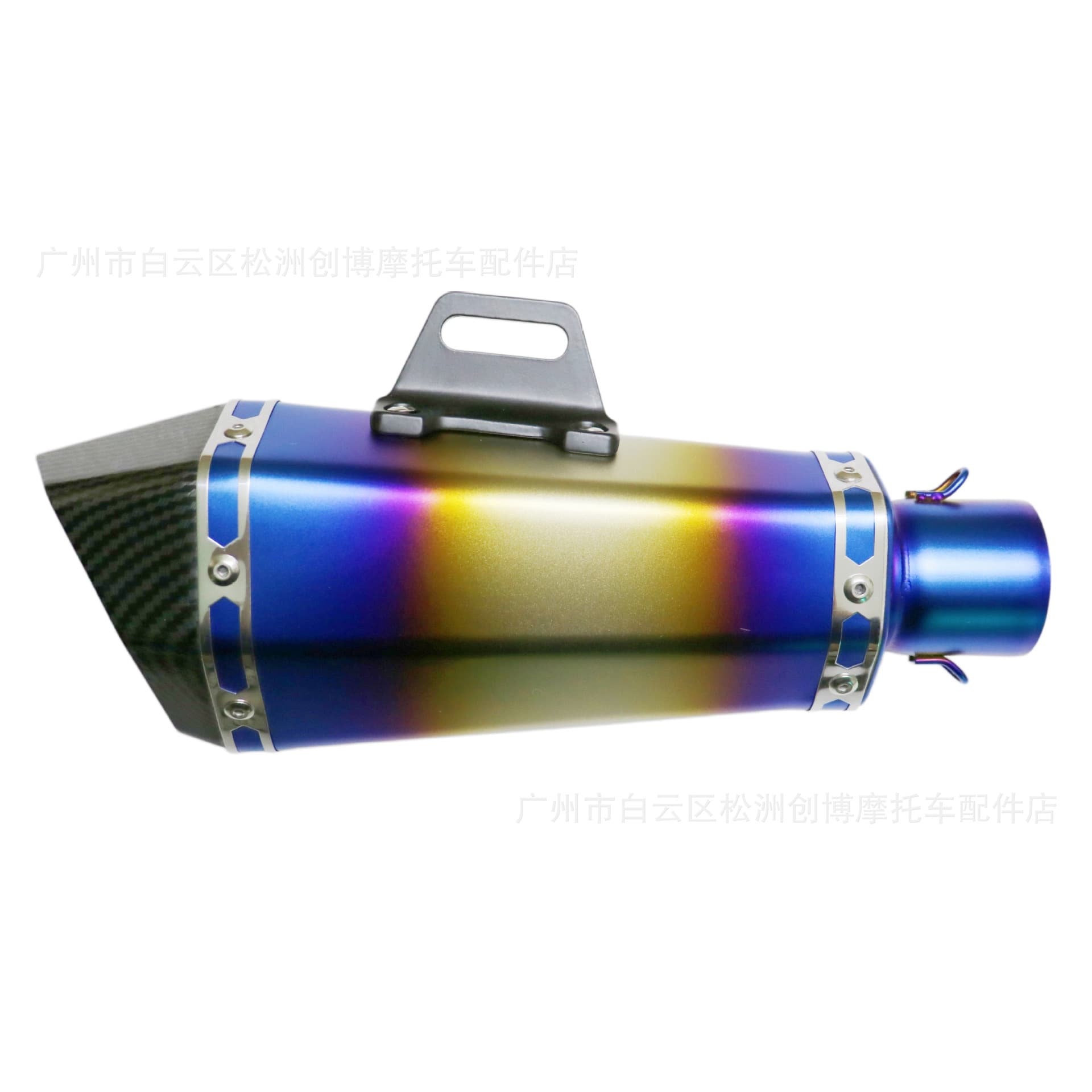 Motorcycle Modified Exhaust Muffler Hexagonal Cone Large Displacement with Sound Dampener