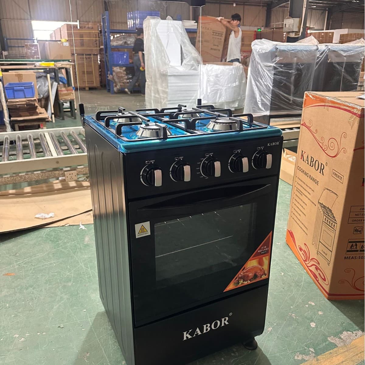 Oven Gas Stove Automatic Ignition 4-Burner Gas Cooktop with Oven Gas Cooker Integrated Stove