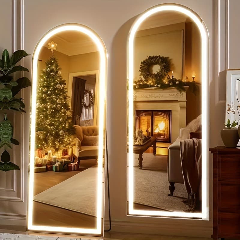 2026 New Cross-border Drop Shipping LED Light Full-Length Mirror