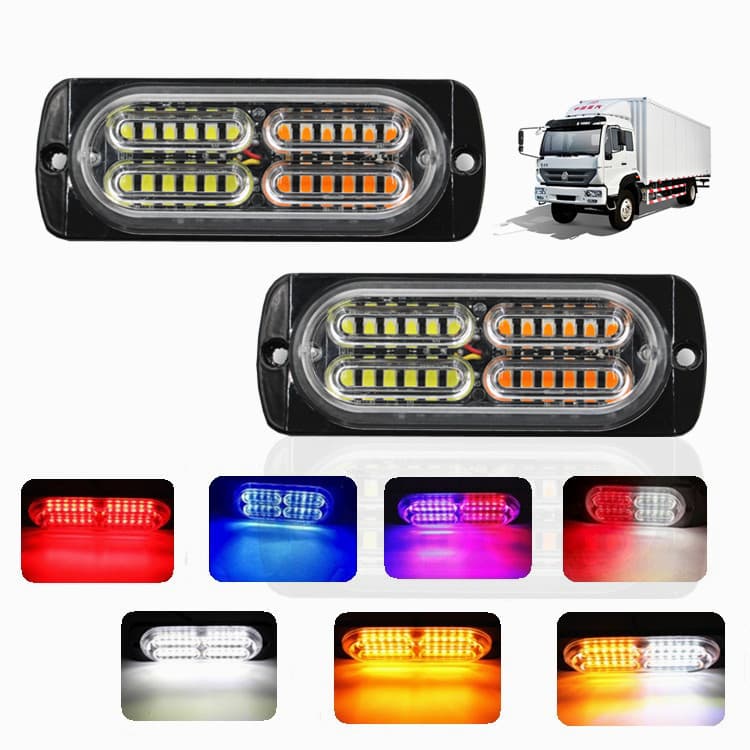 WC Truck Side Light Ultra-Thin Strobe Light 24LED 12-24V Truck Edge Warning Light Signal Light
