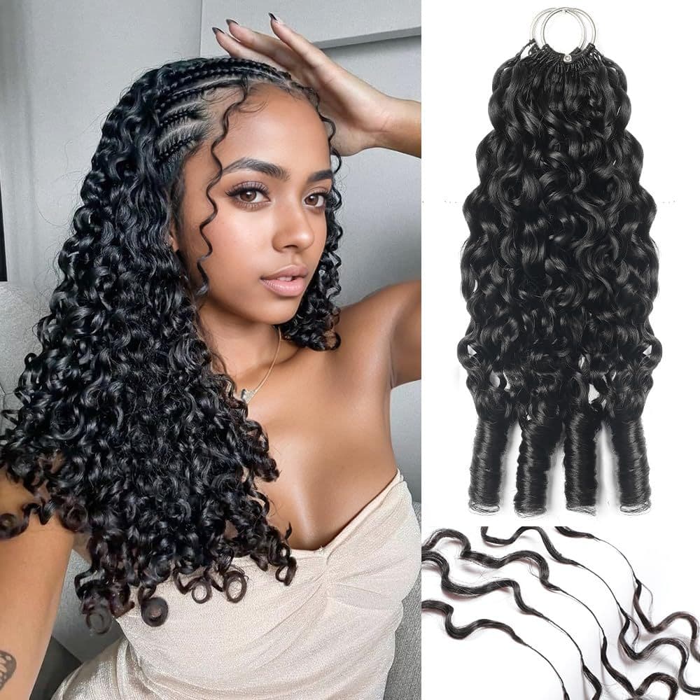 Burmese Curly Human Hair Crochet Pre-Separated No Knots Extensions Hot for Cross-Border