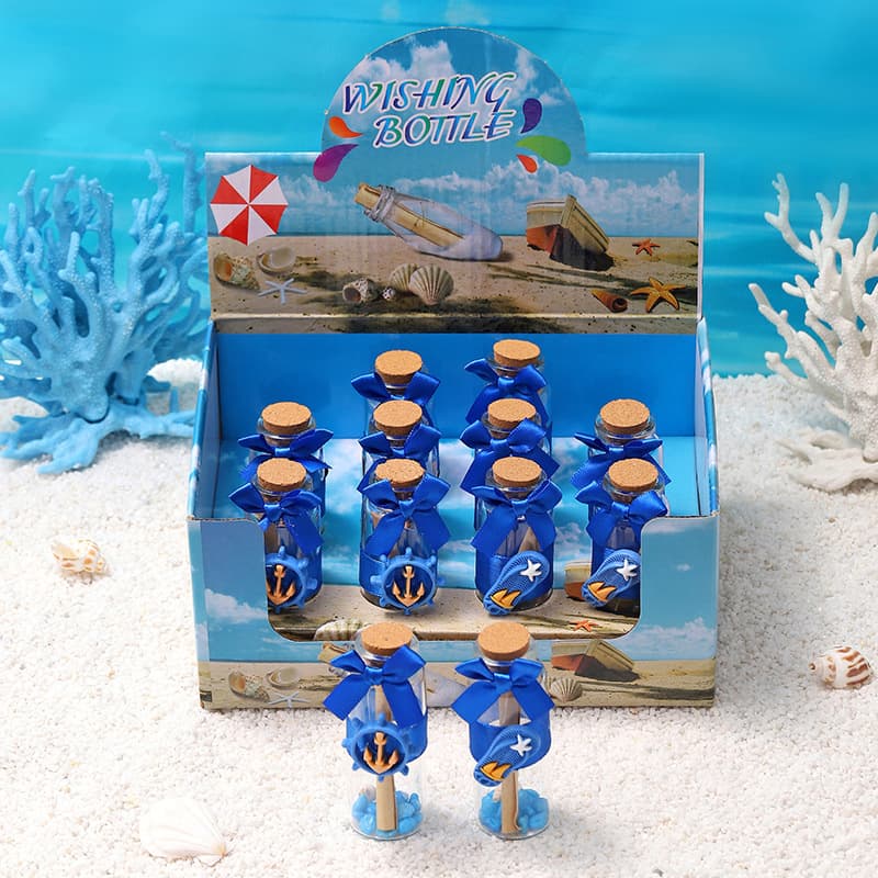 Cross-border marine animal cork wishing drift bottle children diy lucky bottle desktop decoration toys ornaments wholesale