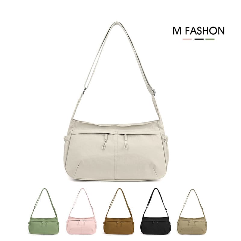 Cross-Border New Japanese Style Casual Nylon Bag Large Capacity Lightweight Women's Shoulder Bag Simple Versatile Student Crossbody Bag