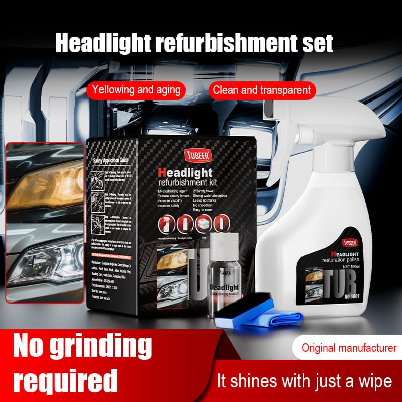 Car headlight refurbishment repair kit headlight refurbishment coated crystal emulsion cleaning and polishing headlight scratch fluid repair kit