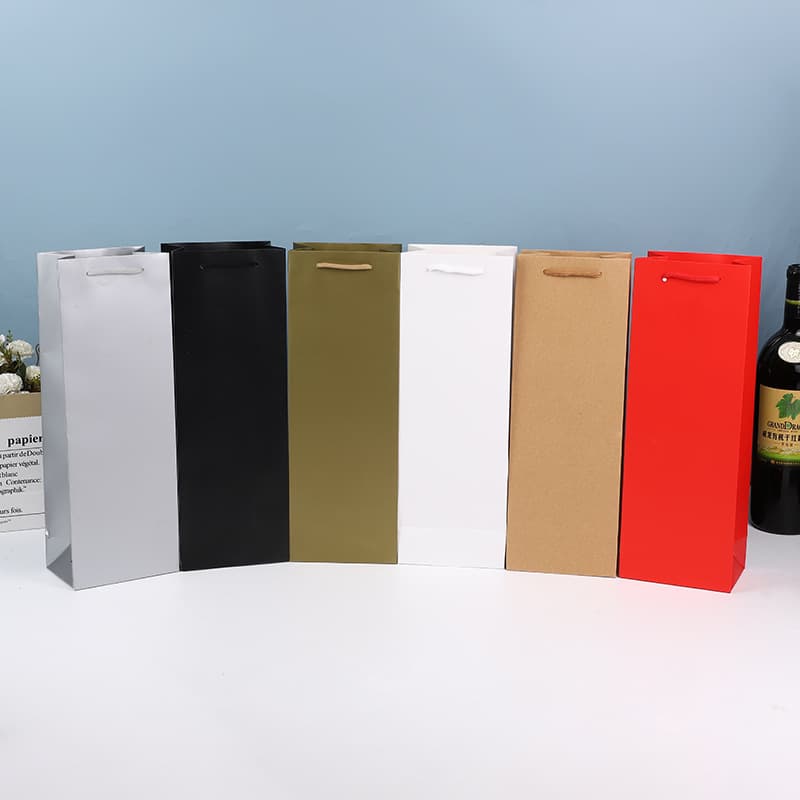 Cross-border Christmas grape red wine white wine handbag gift bag kraft paper Redwinebag ready-made gift