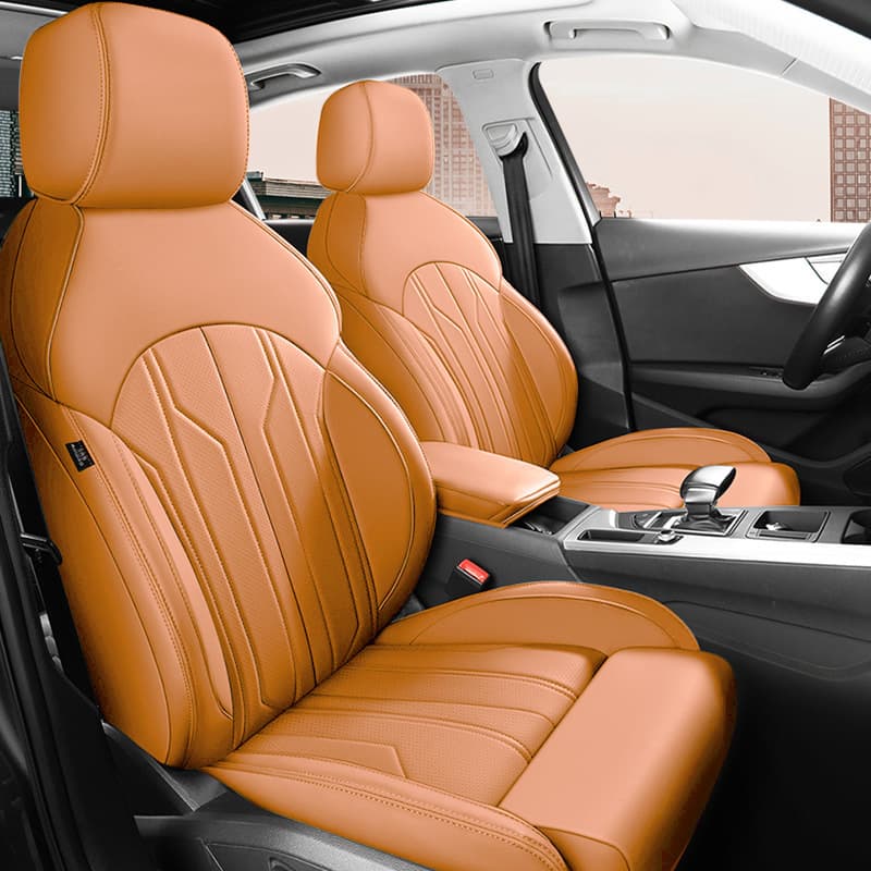 Faux Leather Car Seat Covers Full Wrap Custom Fit for New Models All-Season Seat Covers Original Texture