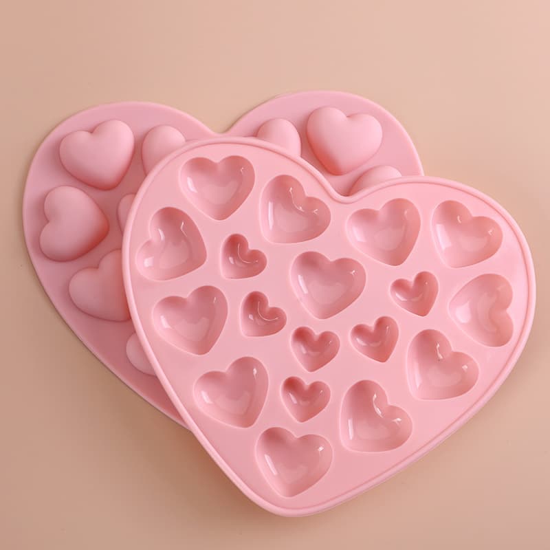 Heart Chocolate Fondant Decoration Silicone Mold Handmade Baking Children's Fruit Gummy QQ Candy Candy Shape Mold