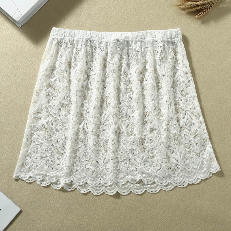 Women's Spring/Autumn Base Lace Cover-Butt Skirt, Versatile Fake Hem New Style Hoodie, Small Hip Cover, Plus Size Skirt