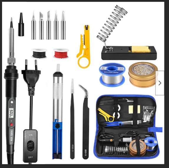 Factory 80W internal heating digital display electric soldering iron tool set 908S adjustable temperature soldering pen electronic repairman equipment