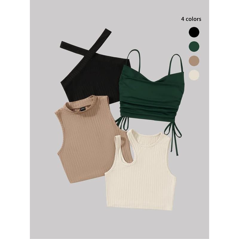 U 33911 Padded cropped camisole top