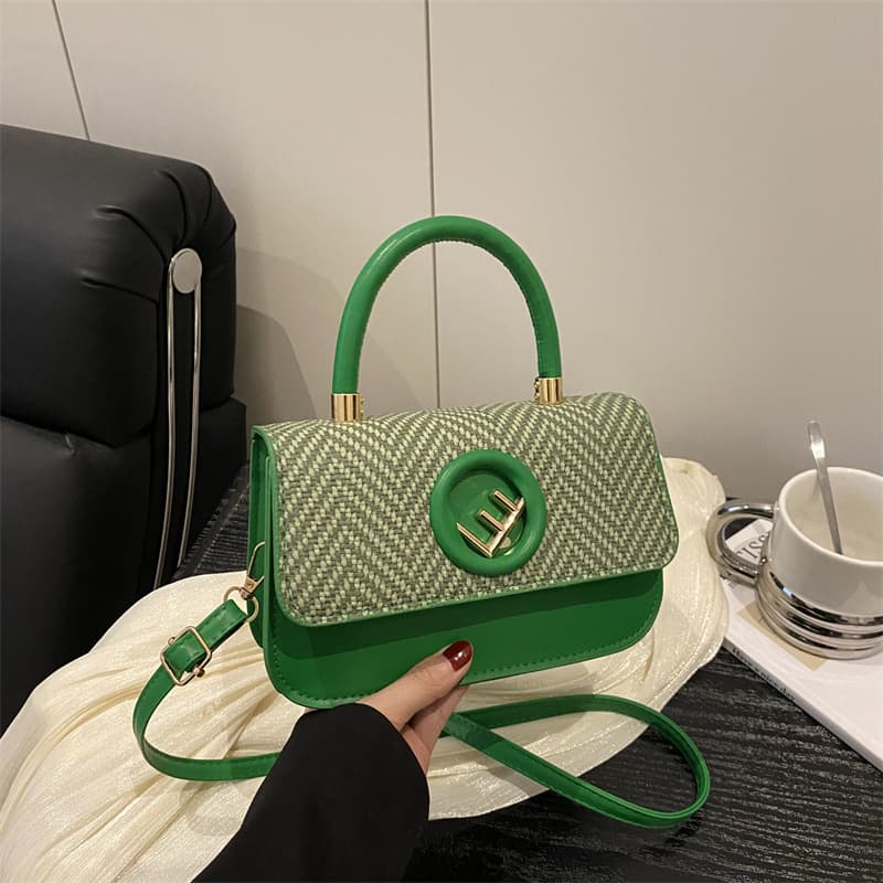 Cross-border hot-selling small square bag fashion trendy brand women's bag popular versatile color-block single-shoulder crossbody bag handbags