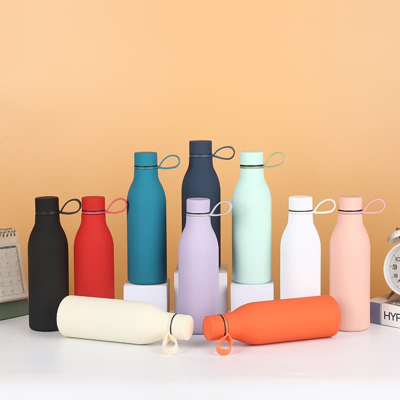 Cross-border Foreign Trade Stainless Steel Small Mouth Bottle Thermos Double-layer Vacuum Insulated Cup Creative Fashionable Convenient Sports Bottle
